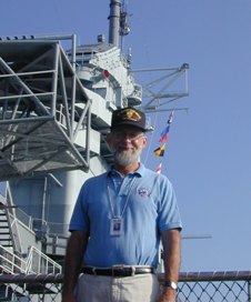 cb Dr. "Chip" Biernbaum on the USS Yorktown, CV-10.