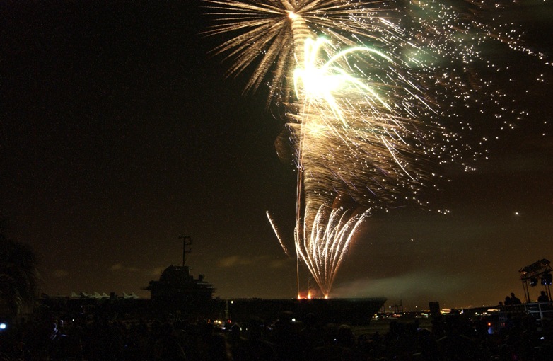 Fireworks last 4th July. (Photo by Jim Vickers, PPDA graphics artist)
