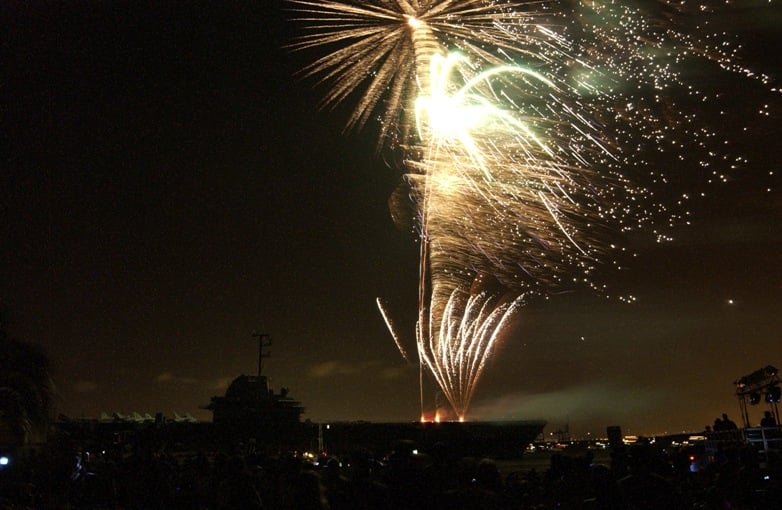 4July08 Fireworks last 4th July. (Photo by Jim Vickers, PPDA graphics artist)