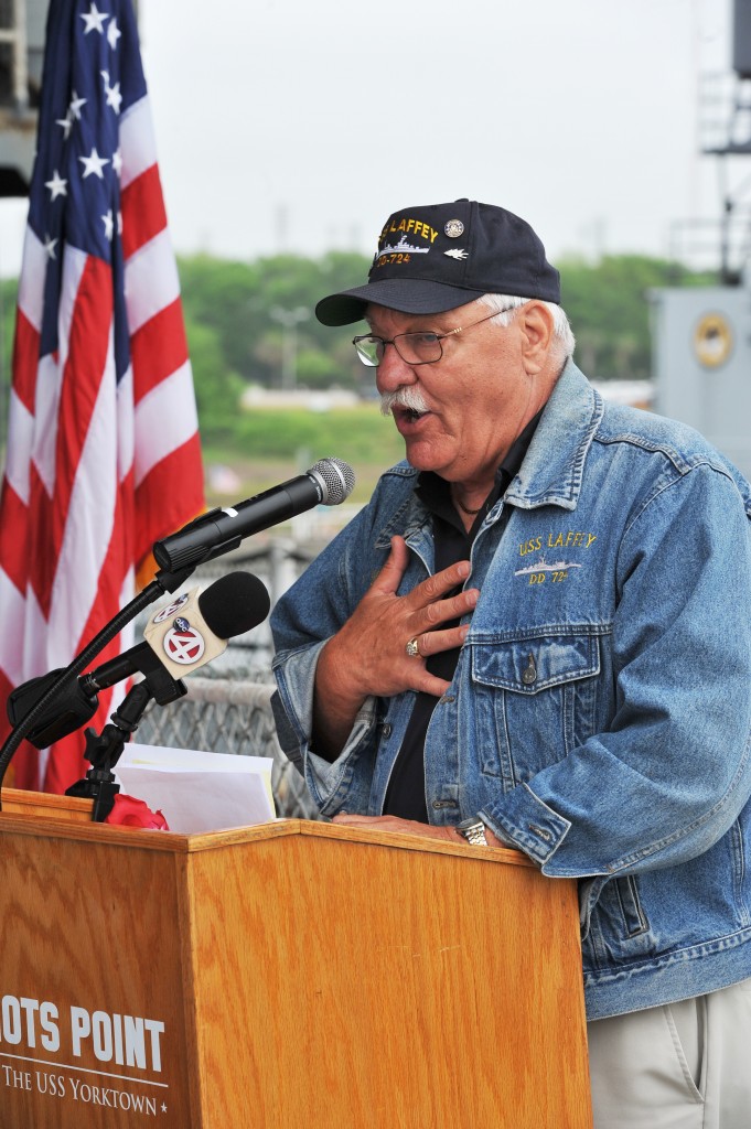 USS Laffey Association President Sonny Walker praised the brave veterans of World War II