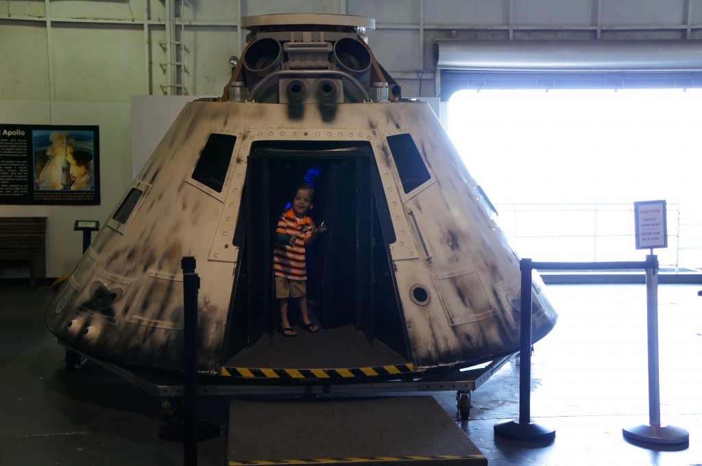 Hunter loved the Apollo 8 exhibit and kept asking everyone to come join him