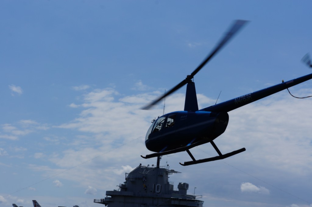 The helicopter ride included a tour of Ft. Sumter, downtown Charleston and the Ravenel Bridge