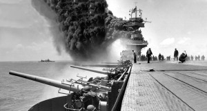 The USS YORKTOWN CV-5 sunk on June 7, 1942. 
