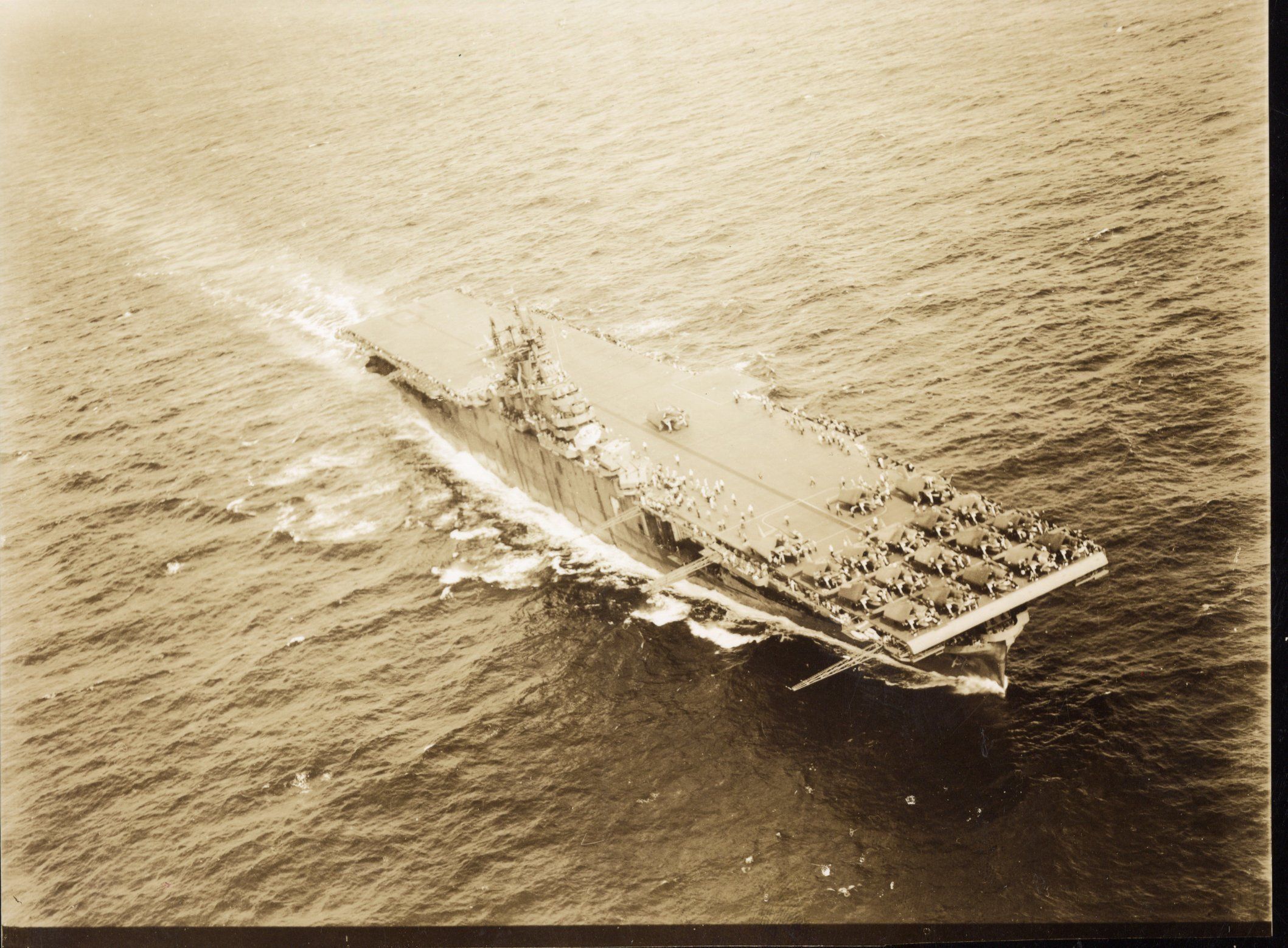 Primary Image of USS Yorktown (CV-10) Recovering Aircraft