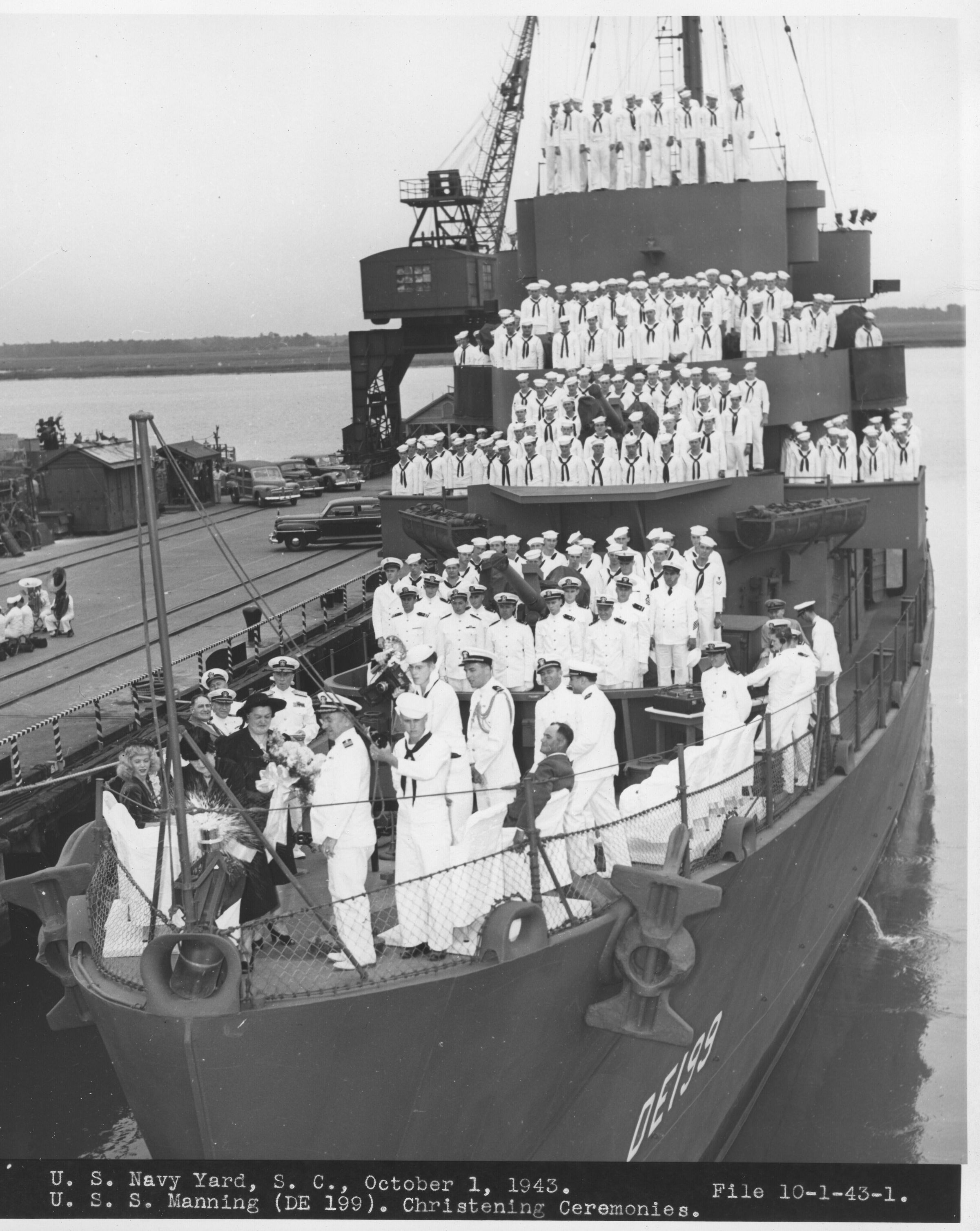 Primary Image of USS Manning (DE-199) Christening