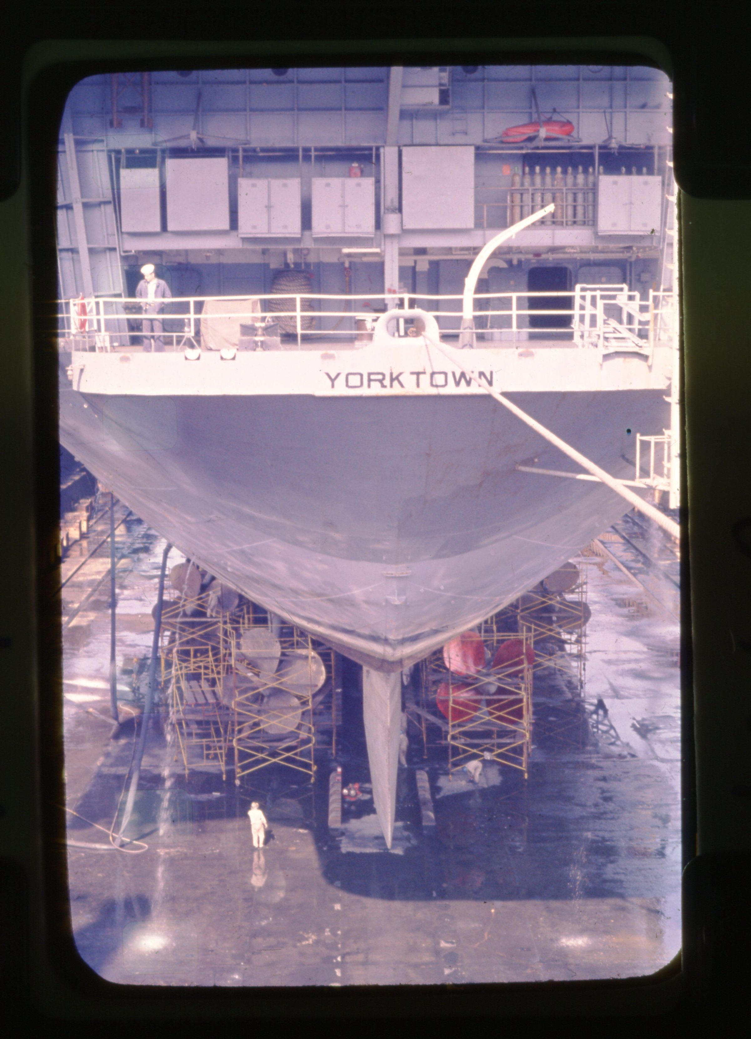 Primary Image of The USS Yorktown's (CVS-10) Fantail While in Drydock