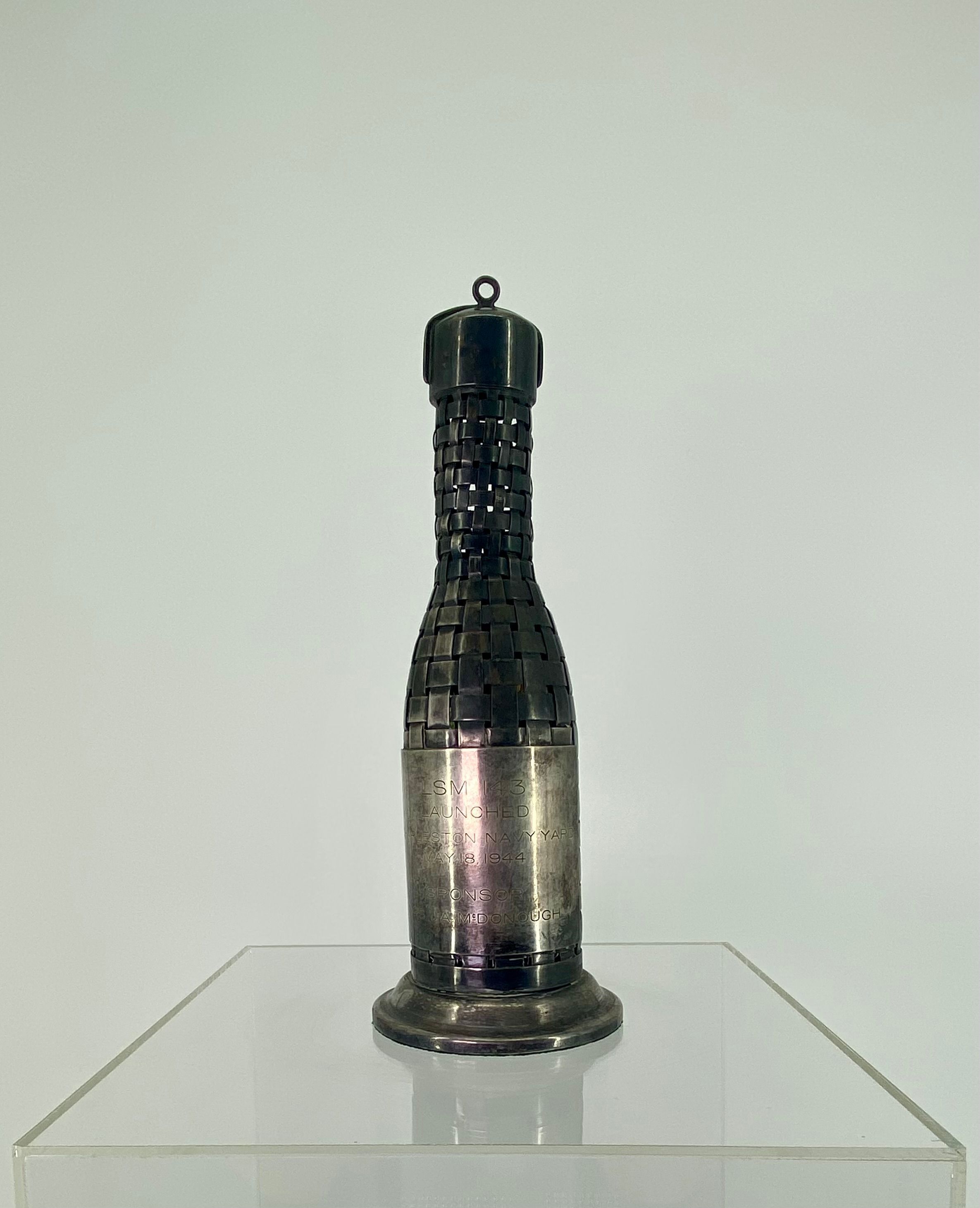 Primary Image of USS LSM-143 Christening Bottle