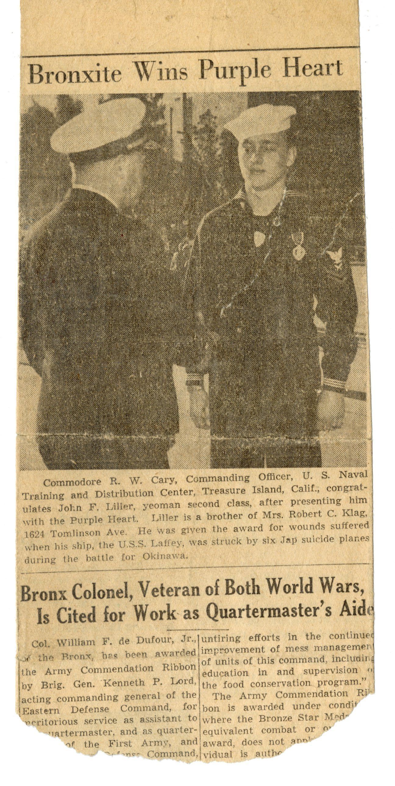 Primary Image of John Liller Receiving Purple Heart