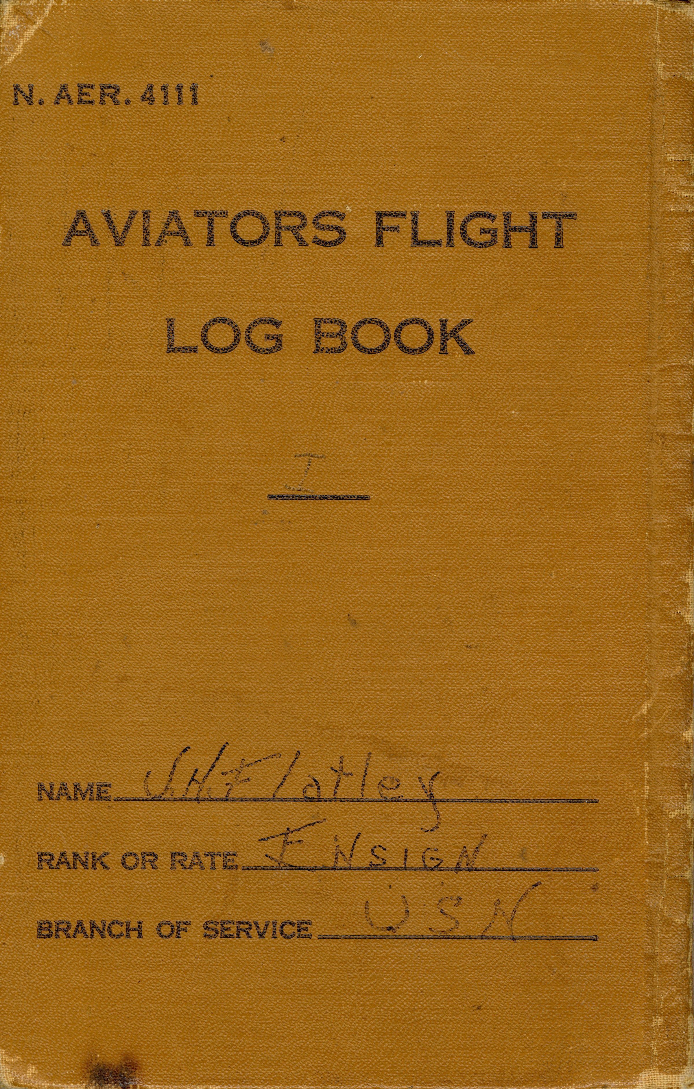 Primary Image of Aviators Flight Log Book (1929-1932) of James H. Flatley, Jr.