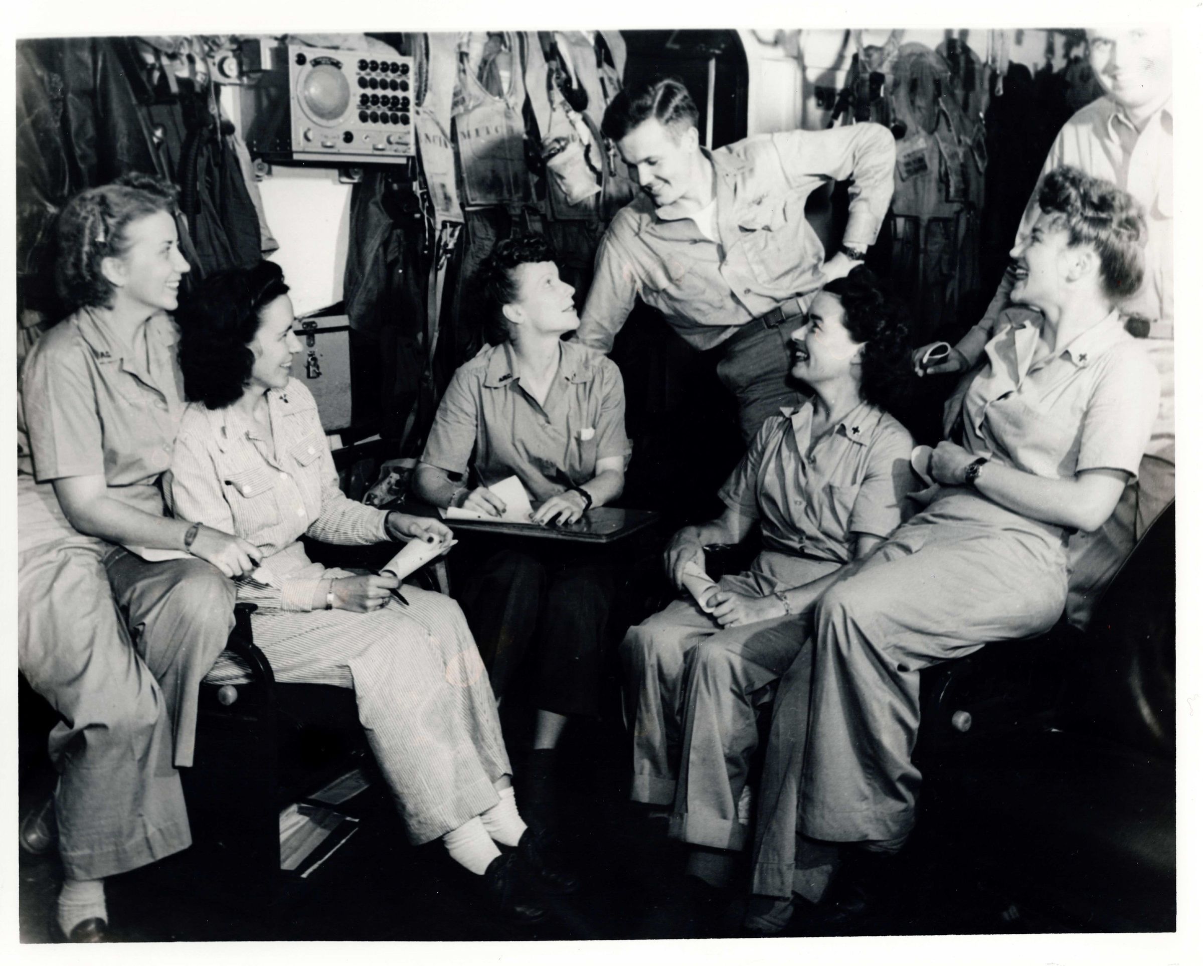 Primary Image of Nurses in the Ready Room of the USS Yorktown