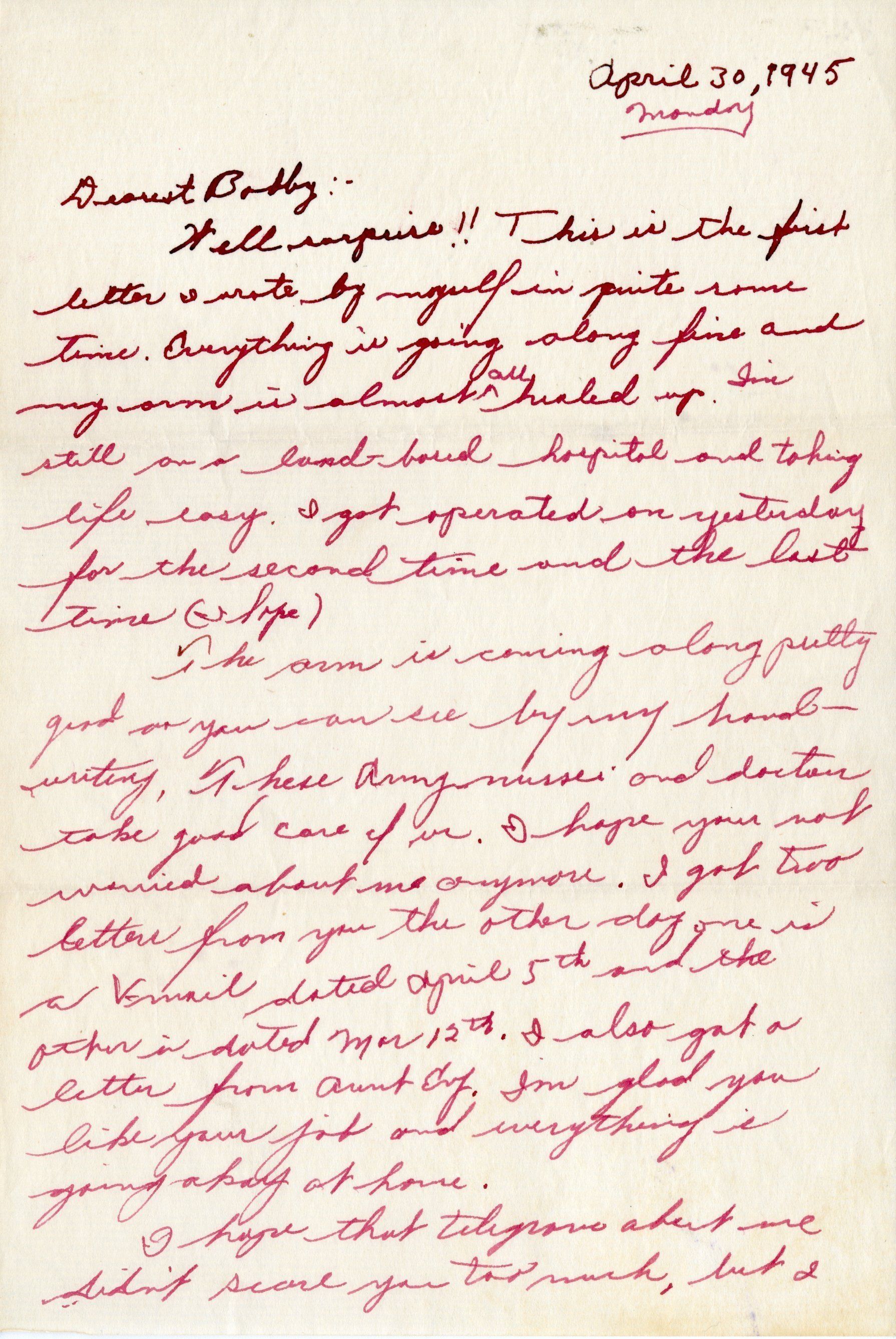 Primary Image of Letter about Medical Care