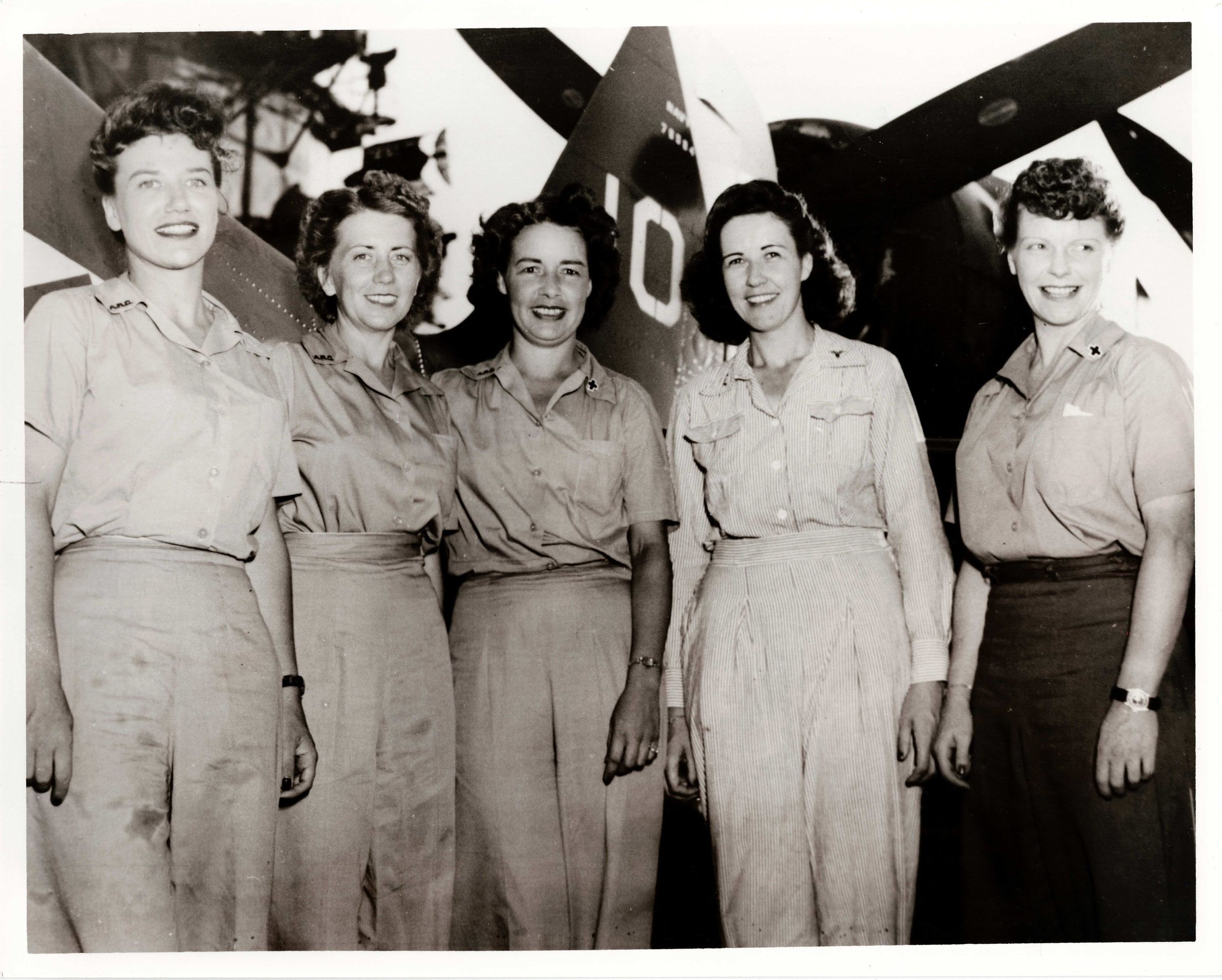 Primary Image of Nurses on the Deck of the USS Yorktown