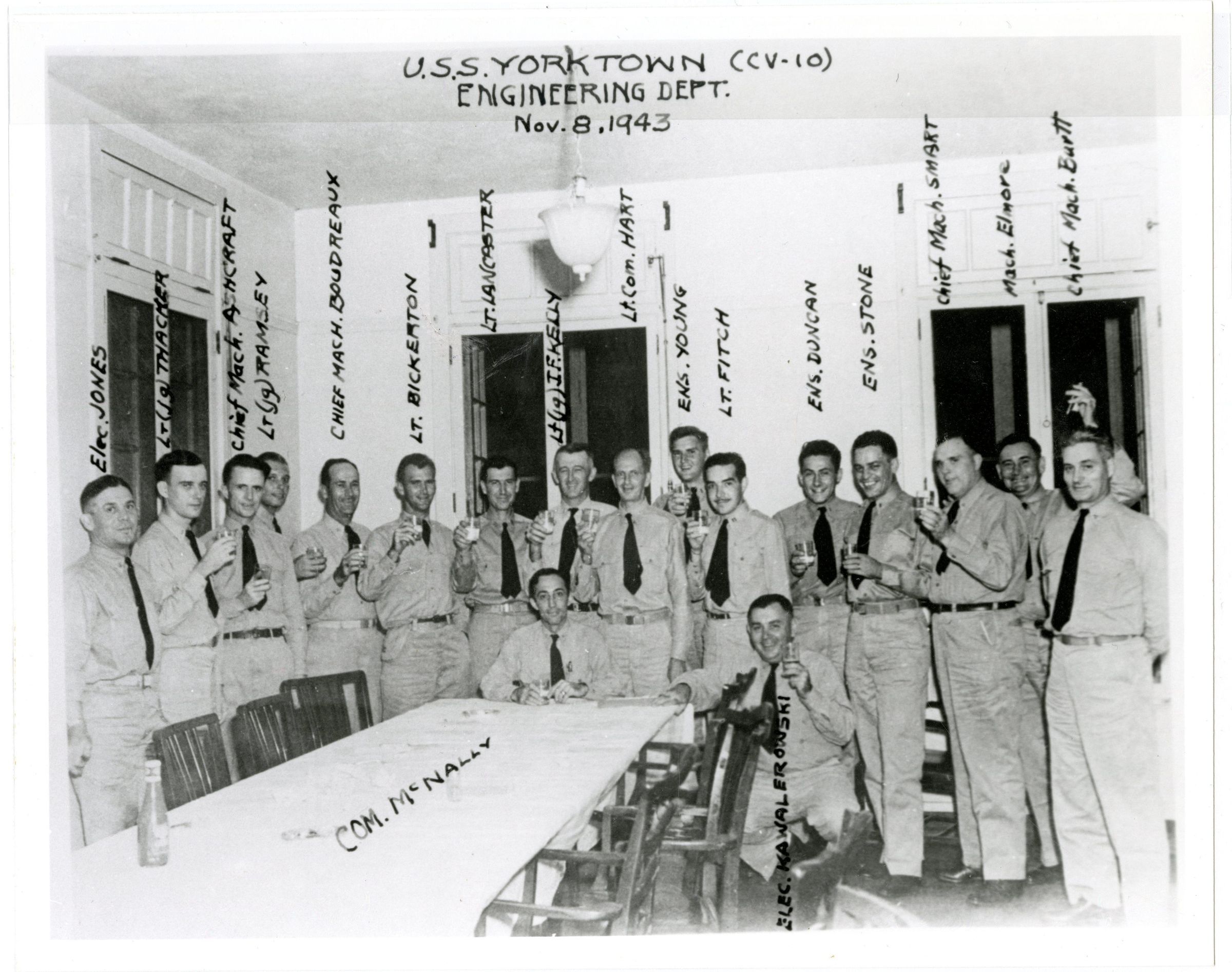 Primary Image of USS Yorktown (CV-10) Engineering Department, 1943