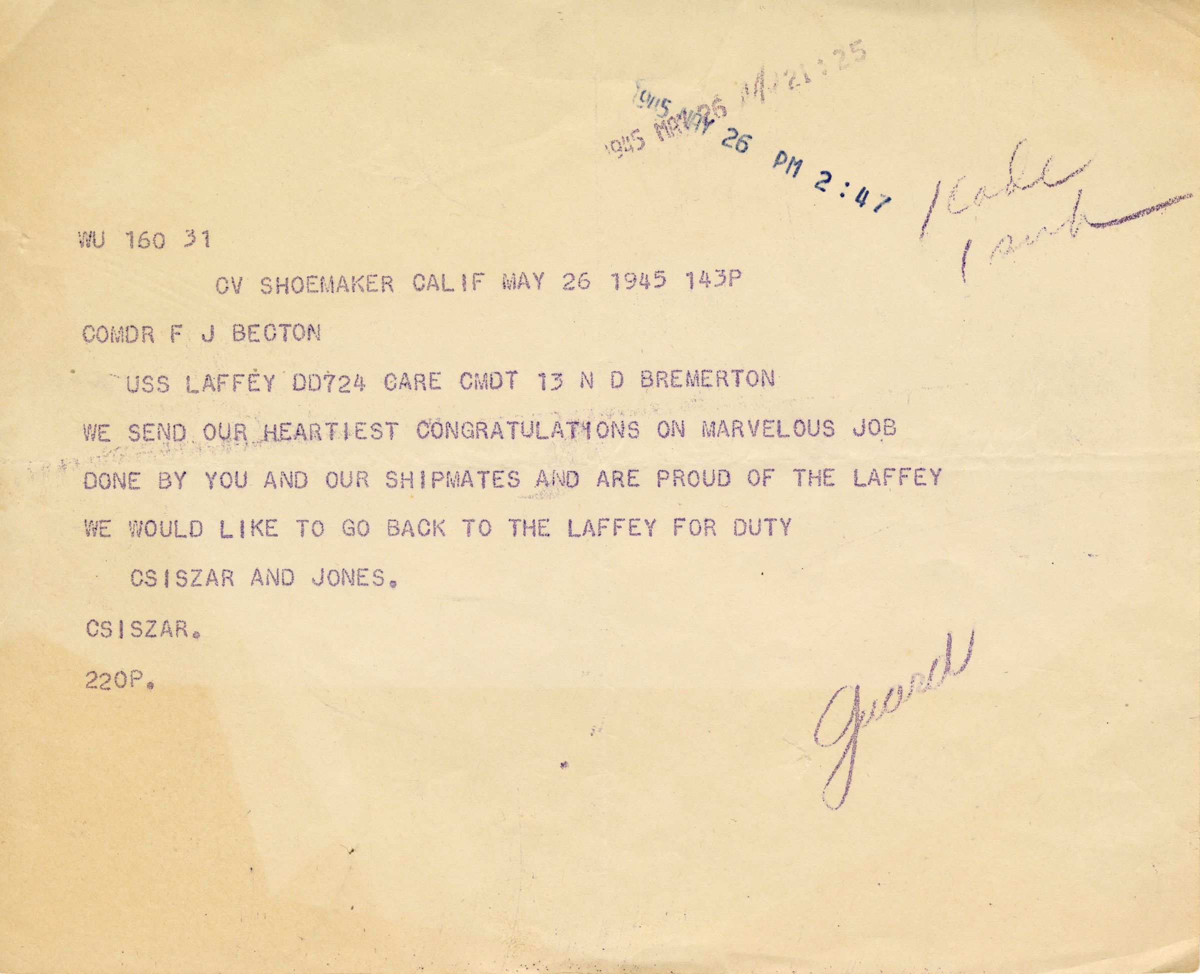 Primary Image of Message From Albert Csiszar and Robert 