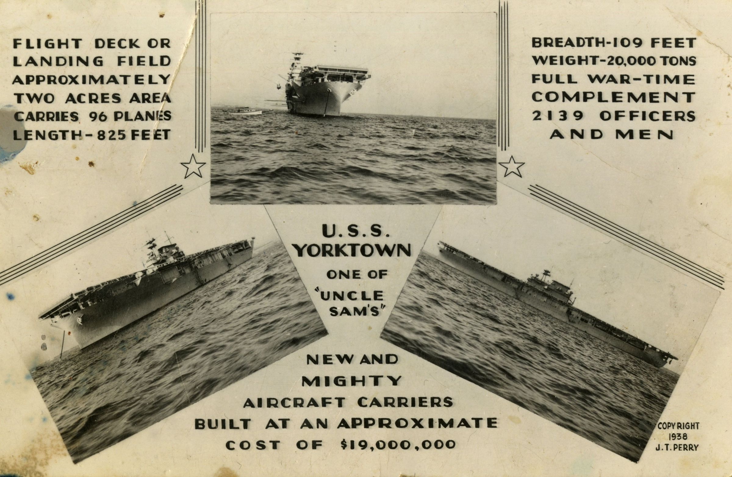 Primary Image of USS Yorktown (CV-5) Postcard