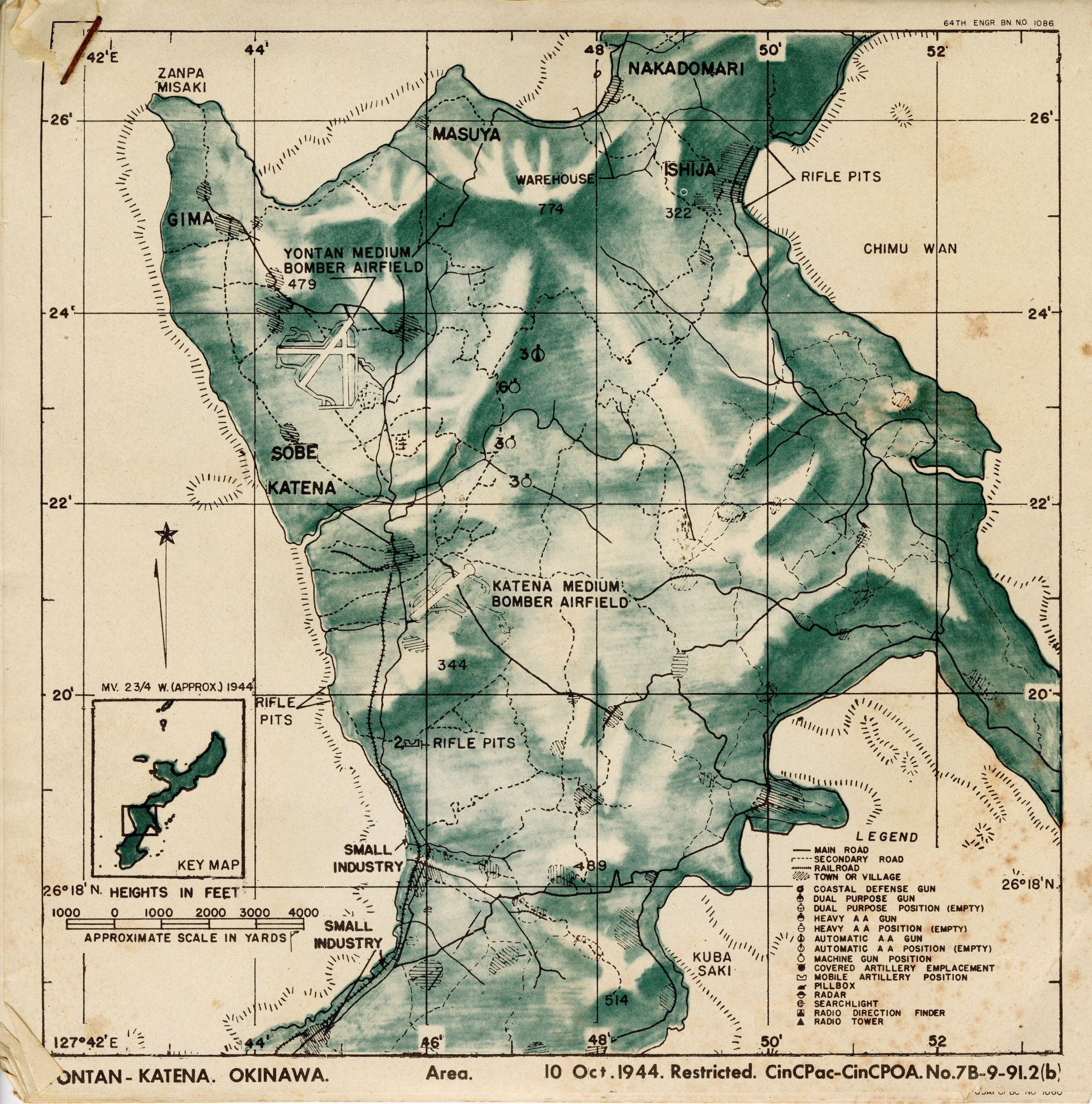 Map Booklet Detailing the Island of Okinawa and the Surrounding