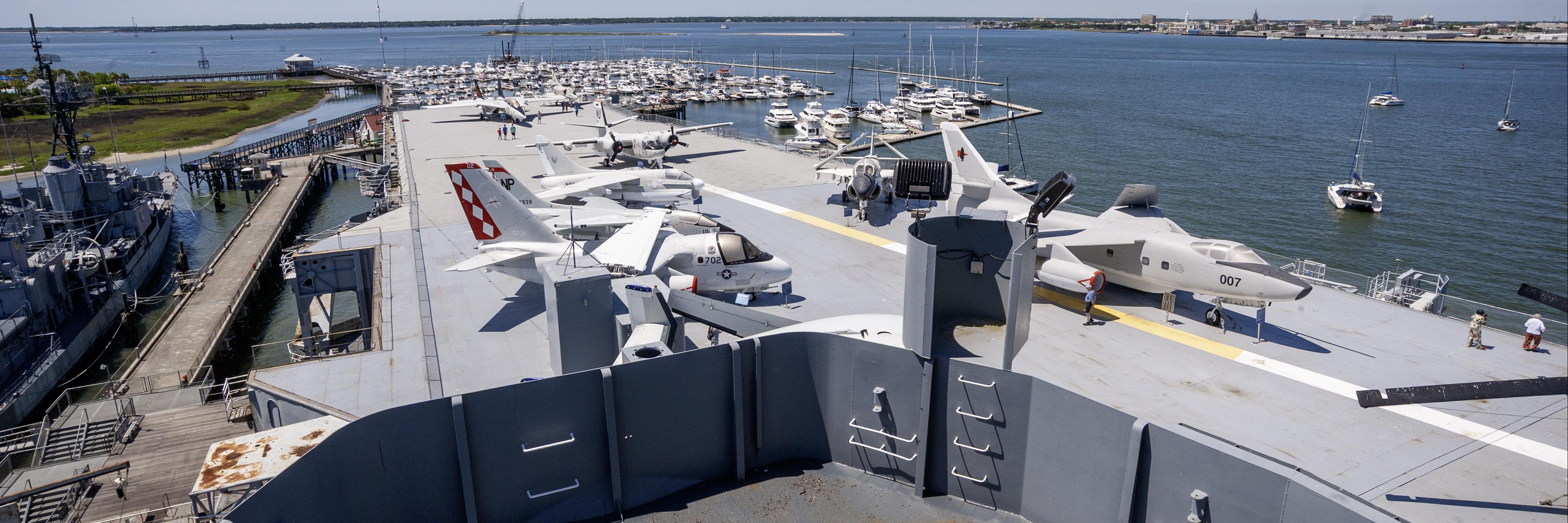 View from the decks near the Pry Fly on the VIP Tour at Patriots Point.