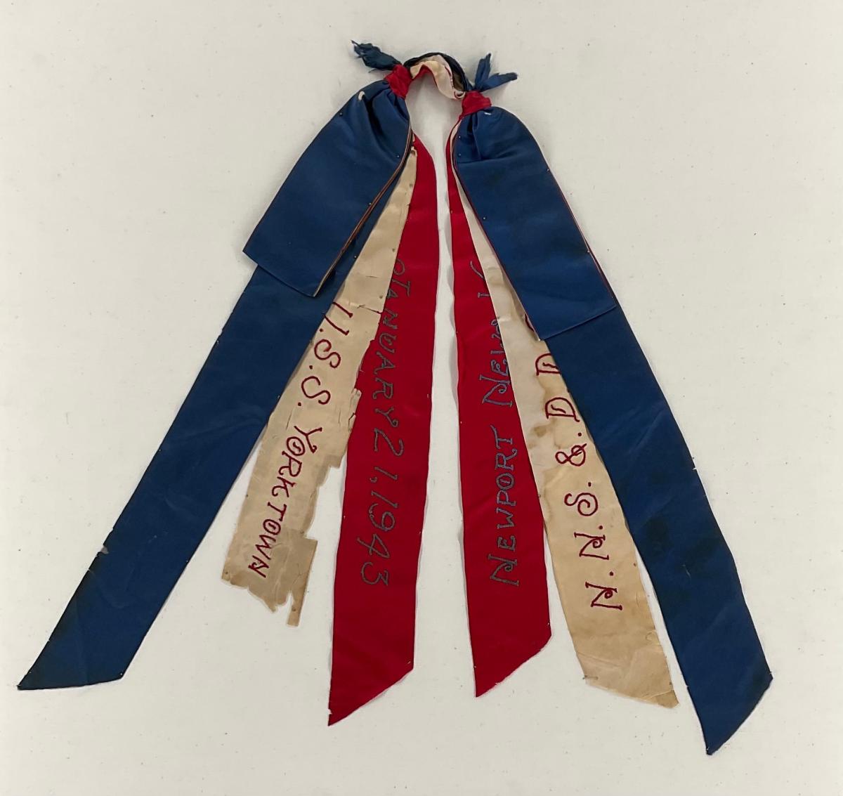 USS Yorktown (CV-10) Christening Ribbons | Patriots Point Naval ...