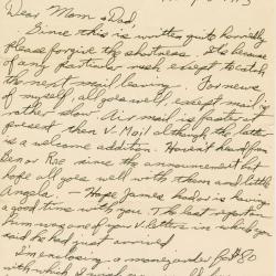 Primary Image of Letter From Elisha "Smokey" Stover to his Parents Dated August 18, 1943