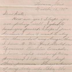Primary Image of Letter from Charles Bonness to His Sister, March 10, 1938