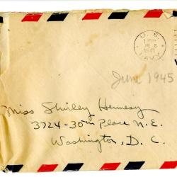 Alternative Image of Letter from Lt. Gerald Hennesy to His Sister Dated June 29, 1945