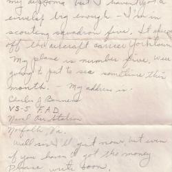 Alternative Image of Letter from Charles Bonness to His Sister, August 31, 1941