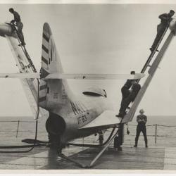 Alternative Image of Refueling a F9F Panther on the Flight Deck of the USS Yorktown (CVA-10)
