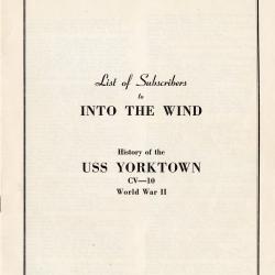 Alternative Image of "Into the Wind" Cruise Book