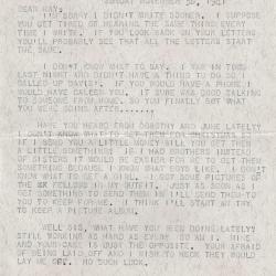 Primary Image of Letter from Charles Bonness to His Sister, November 30, 1941