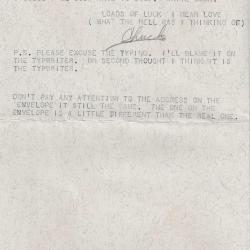 Alternative Image of Letter from Charles Bonness to His Sister, November 30, 1941