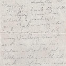 Primary Image of Letter from Charles Bonness to His Sister, December 7, 1941