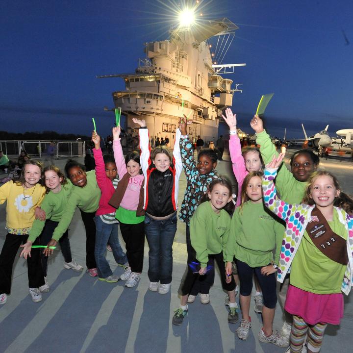 Group of Girl Scouts at Operation Overnight