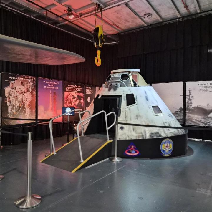 View of the Apollo 8 Exhibit on the USS Yorktown