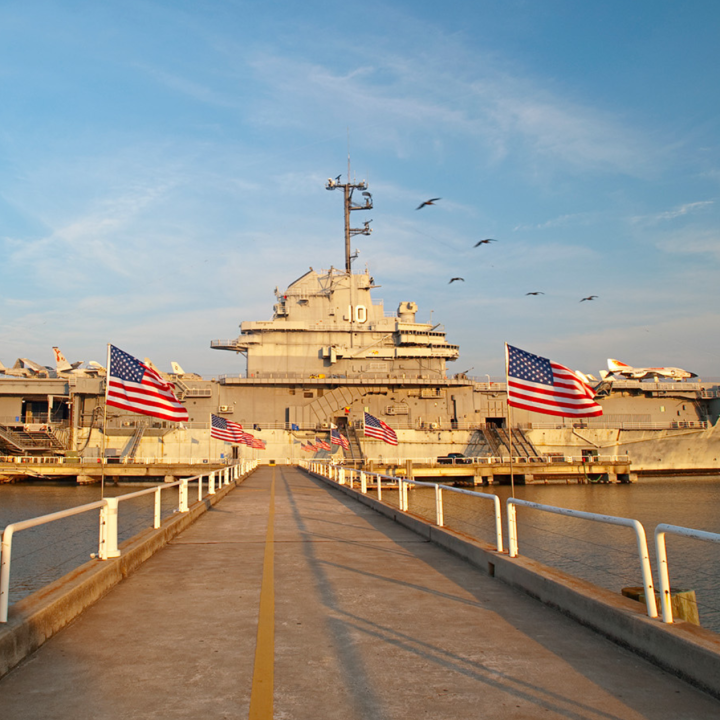 View of the USS Yorktown