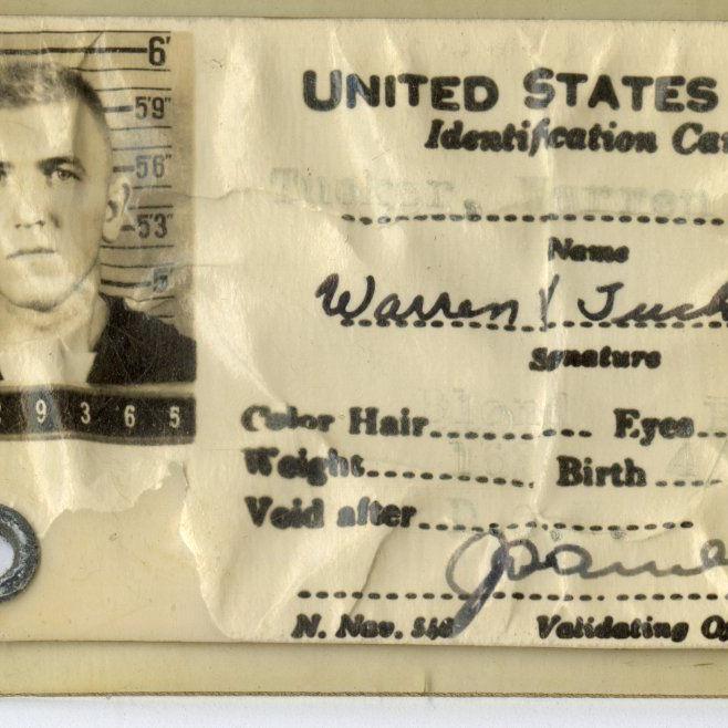 Primary Image of Identification Card of Warren Tucker