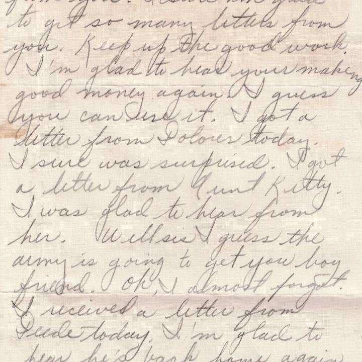 Primary Image of Letter from Charles Bonness to His Sister, April, 1942