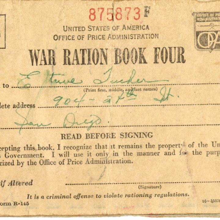Primary Image of War Ration Coupon Book