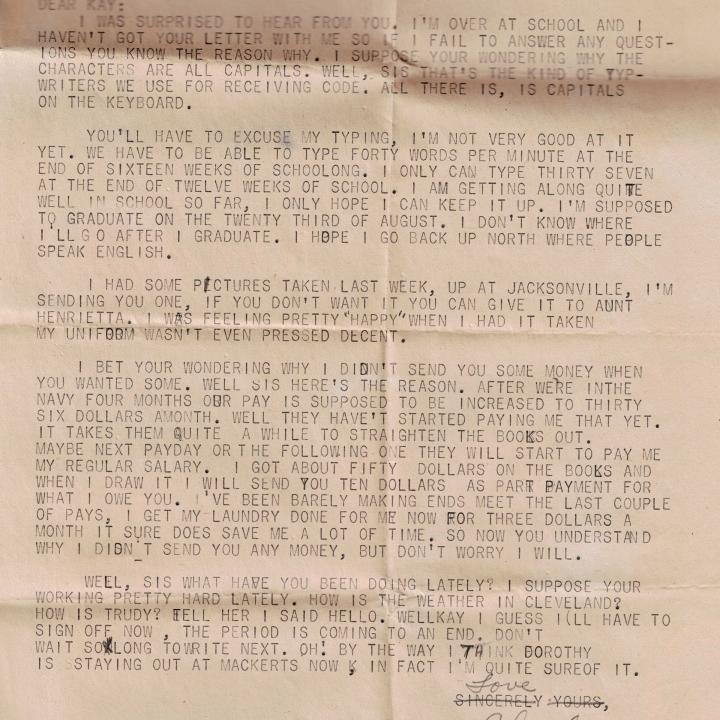 Primary Image of Letter from Charles Bonness to His Sister