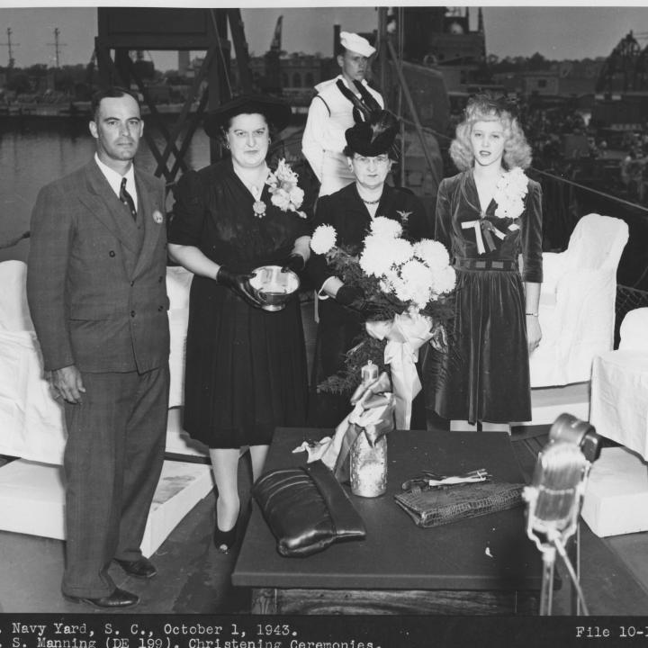 Primary Image of USS Manning (DE-199) Christening