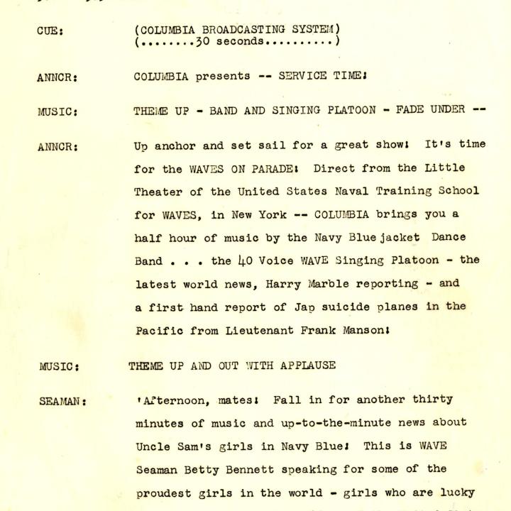 Primary Image of CBS Radio Script